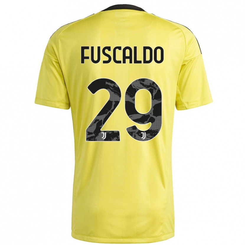 Danxen Mulher Matteo Fuscaldo #29 Branco Amarelo Camisola Guarda-Redes 2025/26 Camisa Brasil