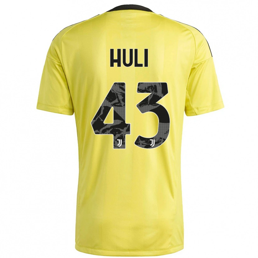 Danxen Mulher Raffaele Huli #43 Branco Amarelo Camisola Guarda-Redes 2025/26 Camisa Brasil