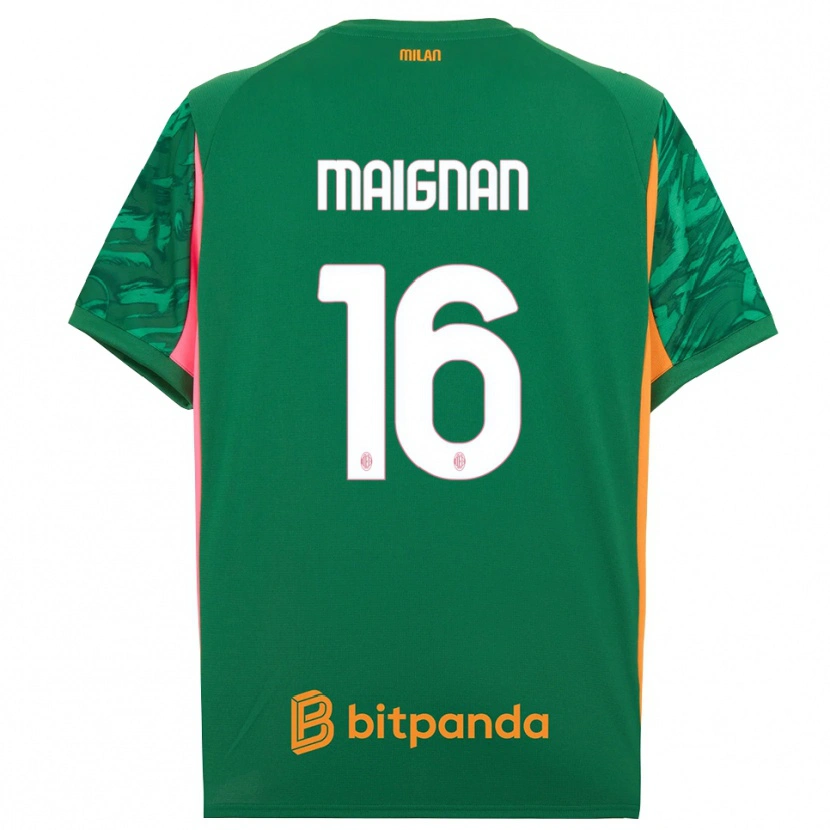 Danxen Mulher Mike Maignan #16 Rosa Laranja Verde Camisola Guarda-Redes 2025/26 Camisa Brasil