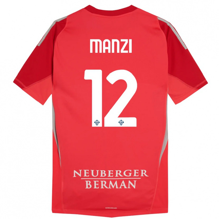 Danxen Mulher Federico Manzi #12 Cinza Vermelho Camisola Guarda-Redes 2025/26 Camisa Brasil