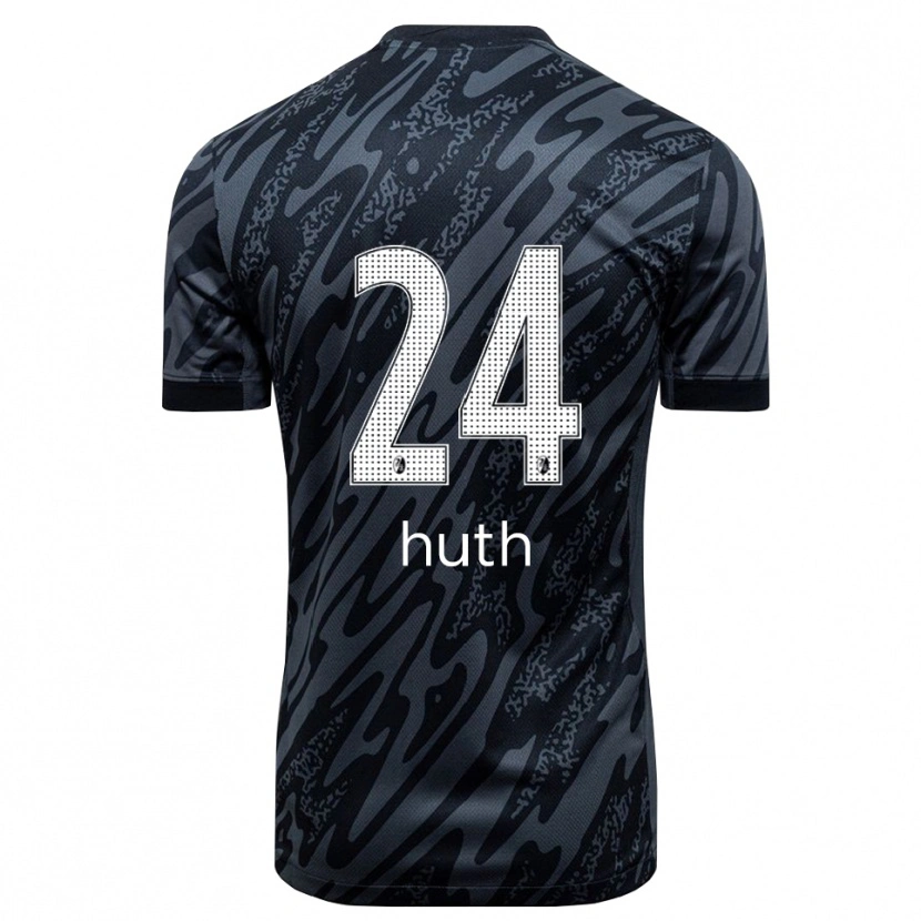 Danxen Mulher Jannik Huth #24 Branco Preto Camisola Guarda-Redes 2025/26 Camisa Brasil