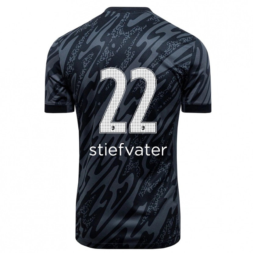 Danxen Mulher Max Stiefvater #22 Branco Preto Camisola Guarda-Redes 2025/26 Camisa Brasil