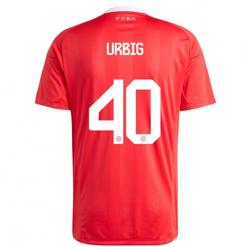 Danxen Mulher Jonas Urbig #40 Branco Vermelho Camisola Guarda-Redes 2025/26 Camisa Brasil