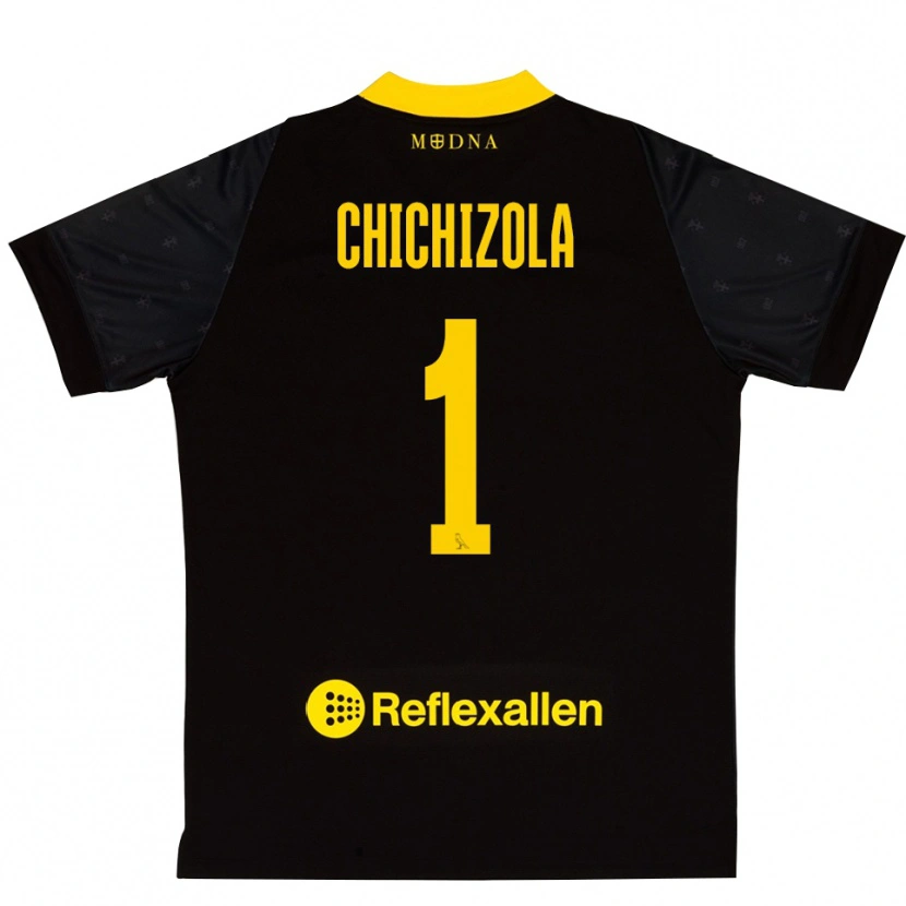 Danxen Mulher Leandro Chichizola #1 Preto Amarelo Camisola Guarda-Redes 2025/26 Camisa Brasil