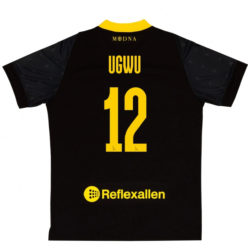 Danxen Mulher Ferdinand Ugwu #12 Preto Amarelo Camisola Guarda-Redes 2025/26 Camisa Brasil