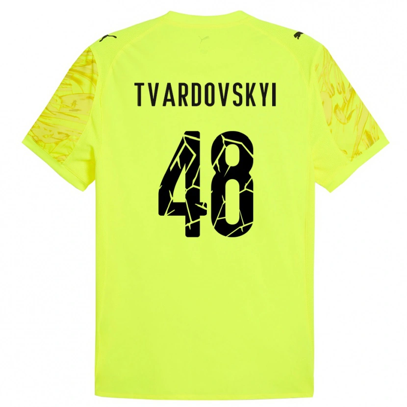 Danxen Mulher Denys Tvardovskyi #48 Verde Amarelo Camisola Guarda-Redes 2025/26 Camisa Brasil