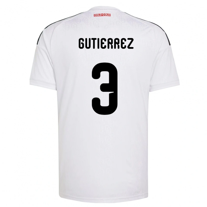 Danxen Criança Camisola Daniel Gutiérrez #3 Branco Preto Principal 2026/27 Camisa Brasil