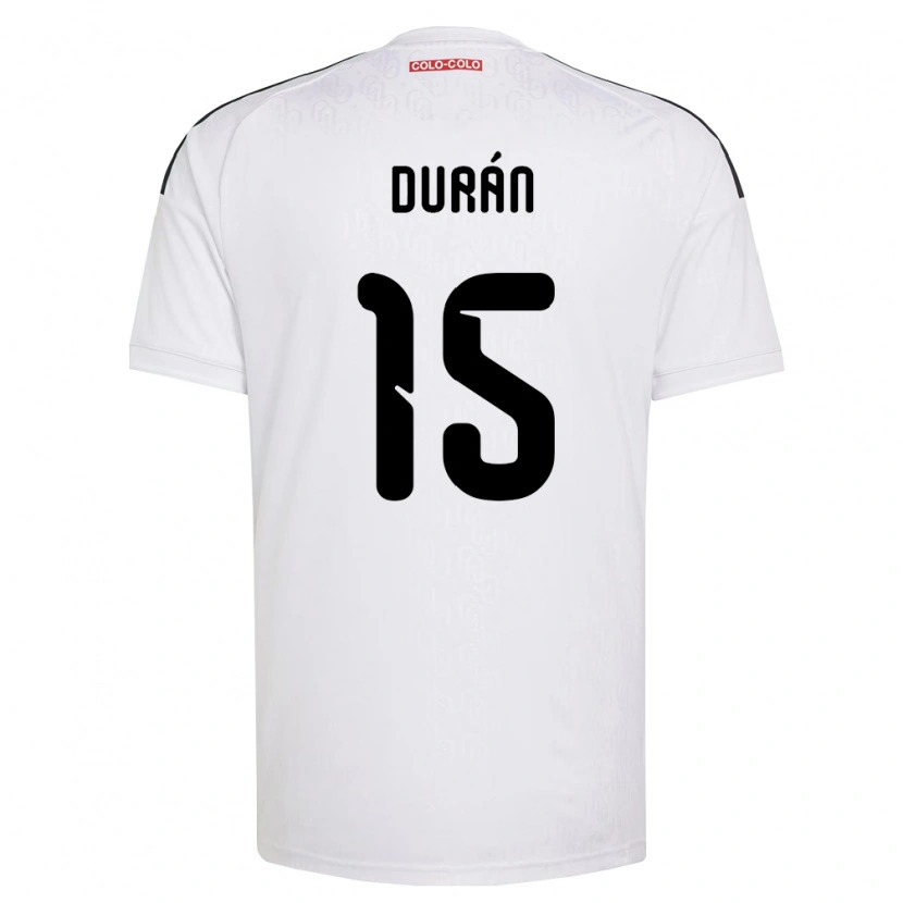 Danxen Criança Camisola José Durán #15 Branco Preto Principal 2026/27 Camisa Brasil