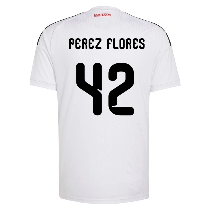 Danxen Criança Camisola Benjamín Pérez #42 Branco Preto Principal 2026/27 Camisa Brasil