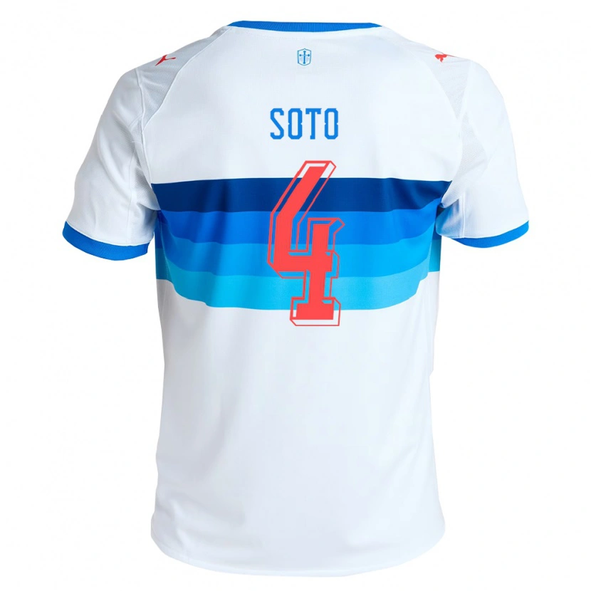 Danxen Criança Camisola Guillermo Soto #4 Branco Azul Celeste Principal 2026/27 Camisa Brasil