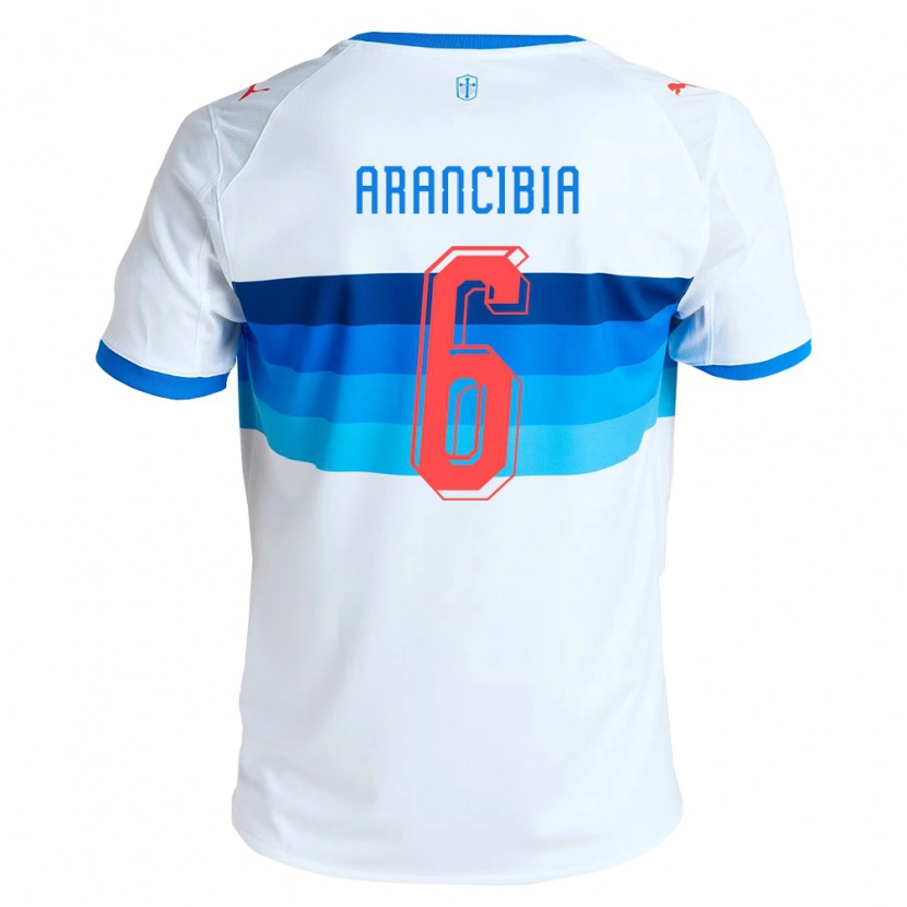 Danxen Criança Camisola Sebastián Arancibia #6 Branco Azul Celeste Principal 2026/27 Camisa Brasil