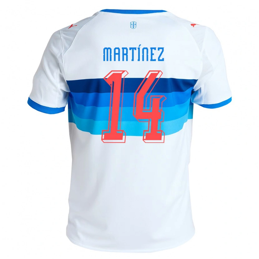 Danxen Criança Camisola Jimmy Martínez #14 Branco Azul Celeste Principal 2026/27 Camisa Brasil