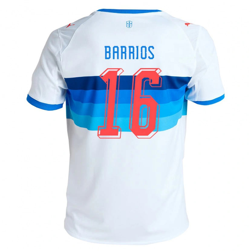 Danxen Criança Camisola Martín Barrios #16 Branco Azul Celeste Principal 2026/27 Camisa Brasil