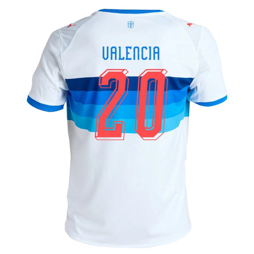 Danxen Criança Camisola Jhojan Valencia #20 Branco Azul Celeste Principal 2026/27 Camisa Brasil