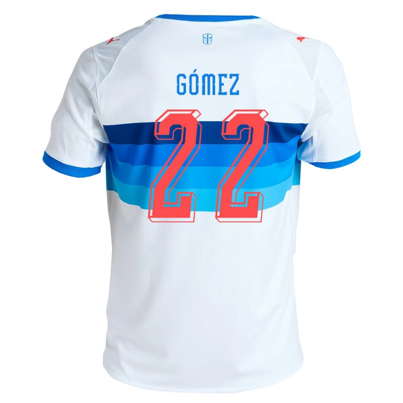 Danxen Criança Camisola Martin Gómez #22 Branco Azul Celeste Principal 2026/27 Camisa Brasil