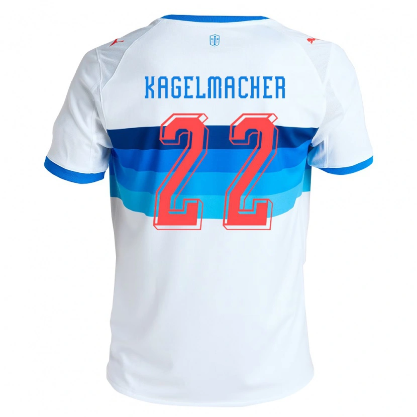 Danxen Criança Camisola Gary Kagelmacher #22 Branco Azul Celeste Principal 2026/27 Camisa Brasil