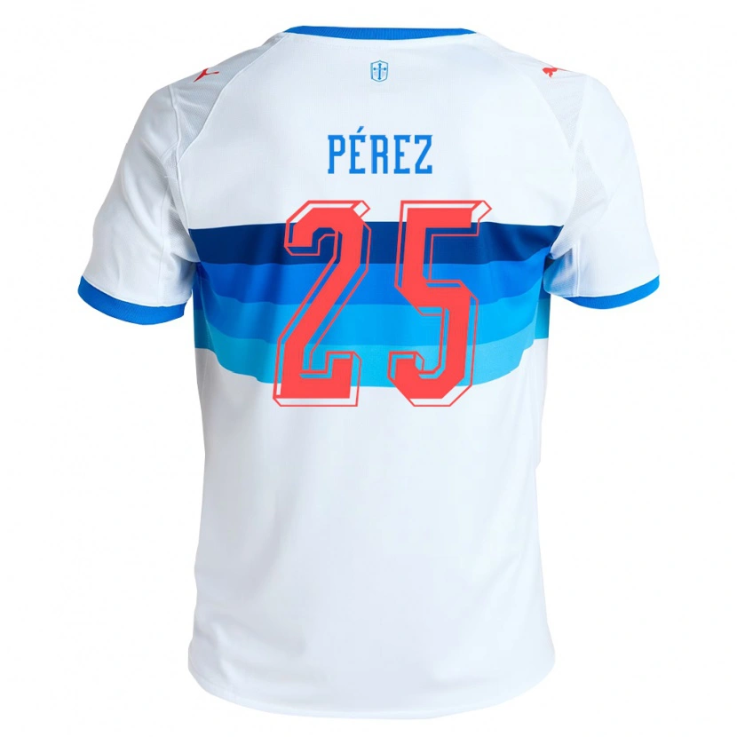 Danxen Criança Camisola Sebastián Pérez #25 Branco Azul Celeste Principal 2026/27 Camisa Brasil