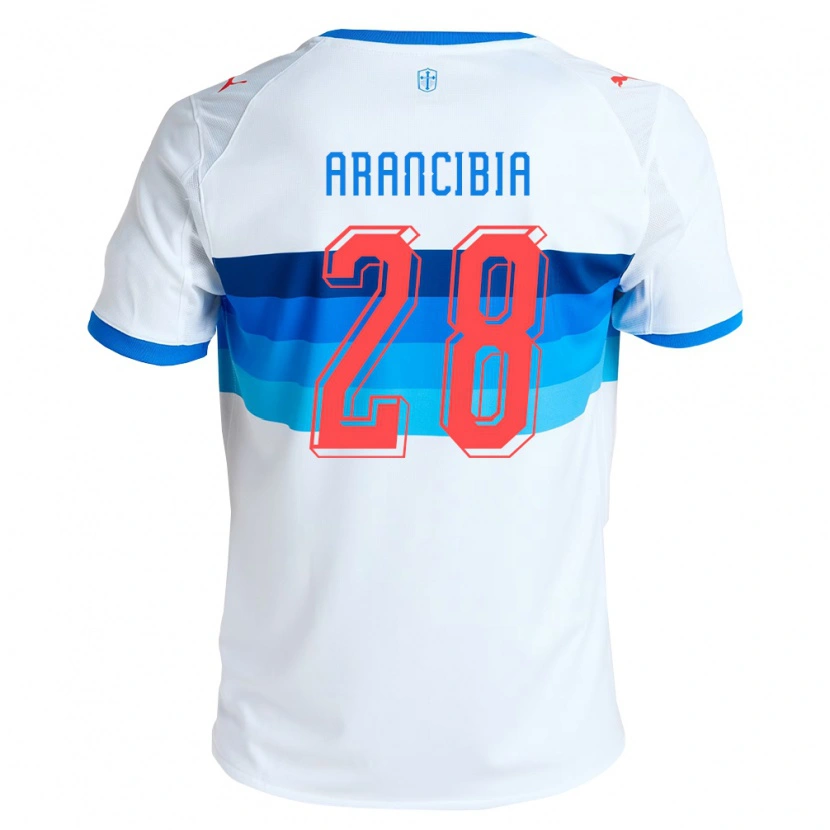 Danxen Criança Camisola Francisco Arancibia #28 Branco Azul Celeste Principal 2026/27 Camisa Brasil