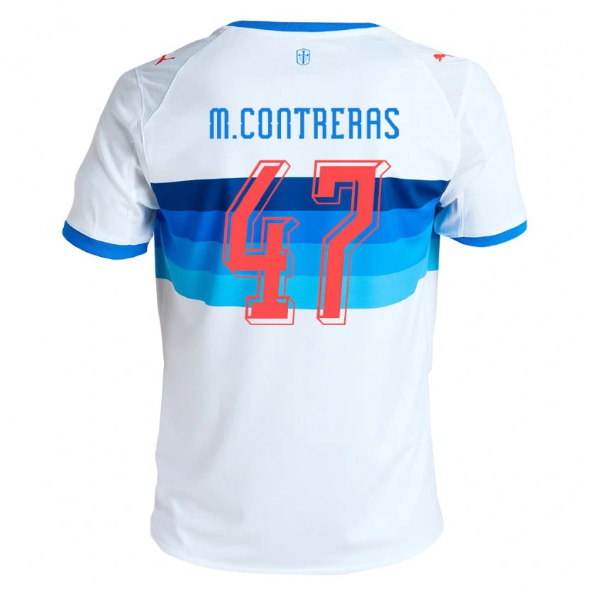 Danxen Criança Camisola Mathías Contreras #47 Branco Azul Celeste Principal 2026/27 Camisa Brasil