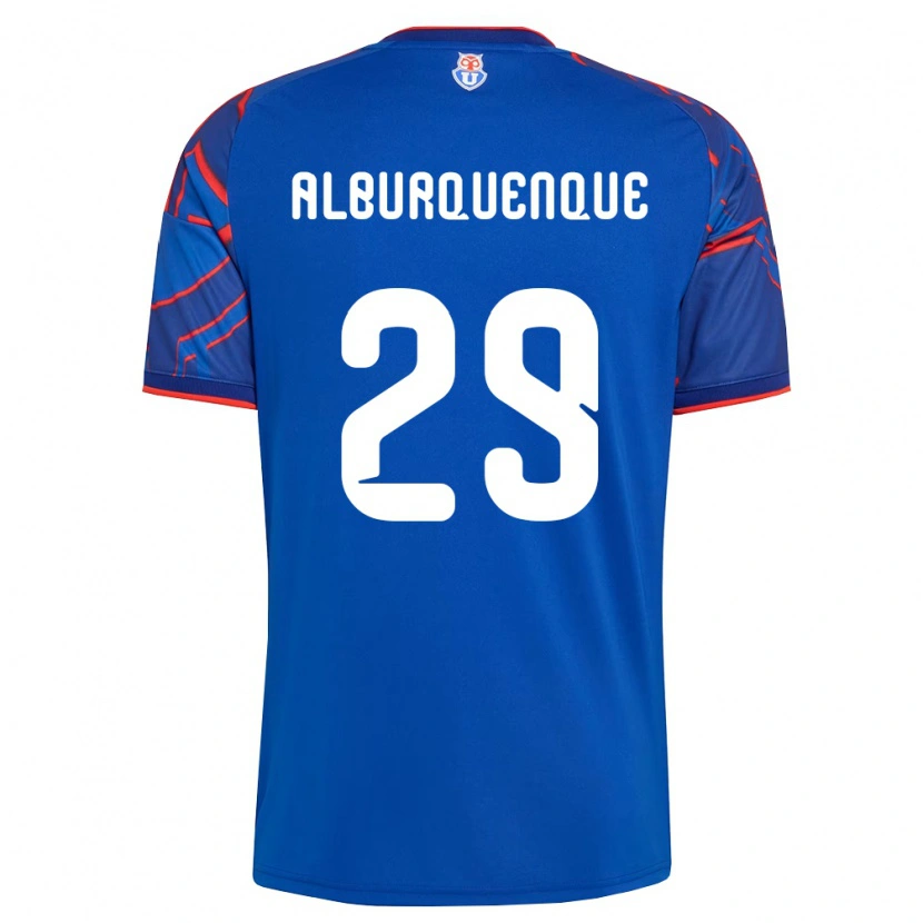 Danxen Criança Camisola José Alburquenque #29 Azul Real Vermelho Principal 2026/27 Camisa Brasil
