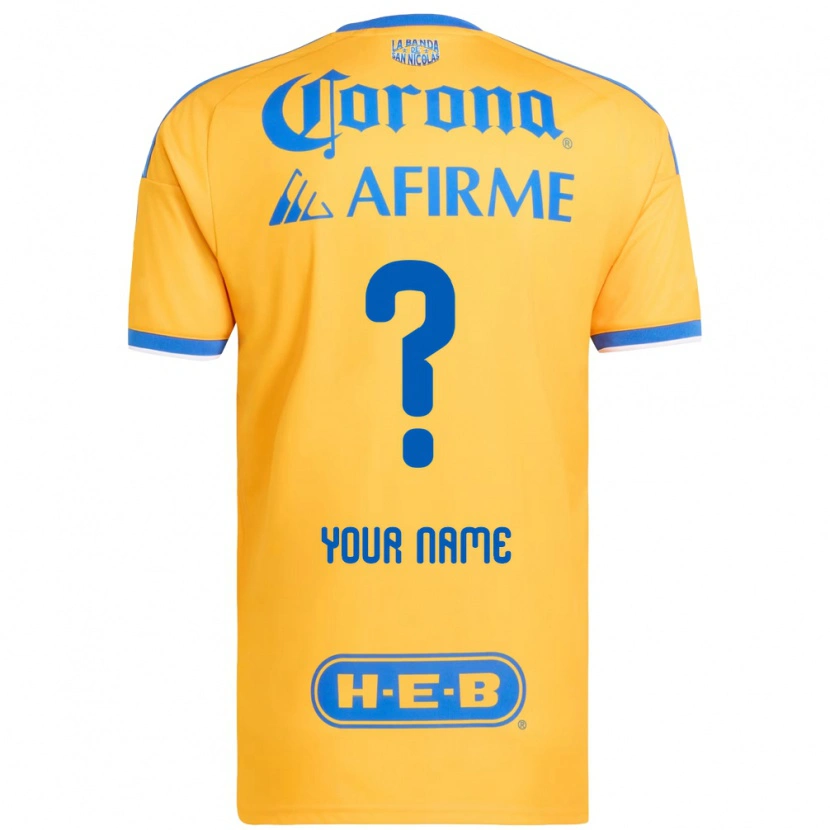 Danxen Criança Camisola Seu Nome #0 Amarelo Azul Principal 2026/27 Camisa Brasil