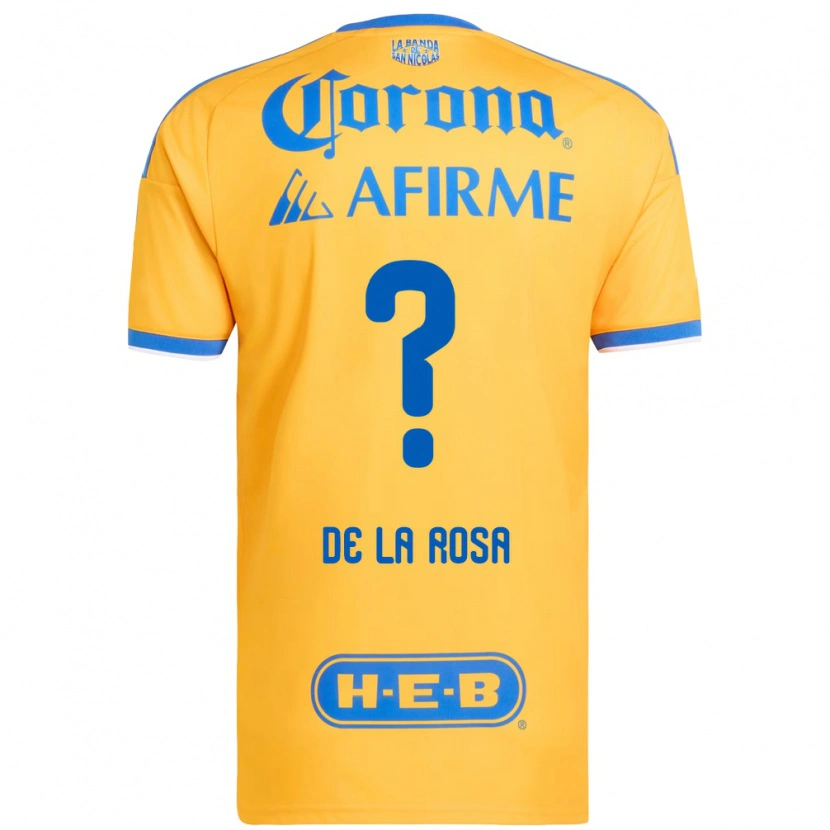 Danxen Criança Camisola Luis De La Rosa #0 Amarelo Azul Principal 2026/27 Camisa Brasil