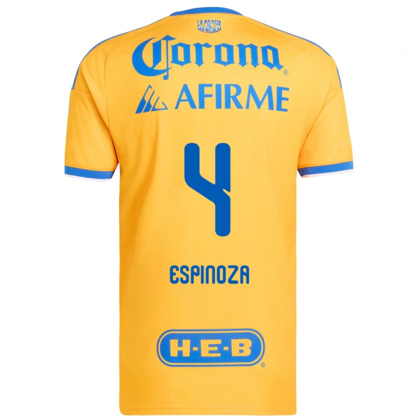 Danxen Criança Camisola Greta Espinoza #4 Amarelo Azul Principal 2026/27 Camisa Brasil