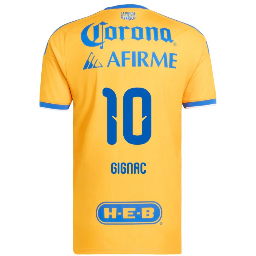 Danxen Criança Camisola Andre-Pierre Gignac #10 Amarelo Azul Principal 2026/27 Camisa Brasil