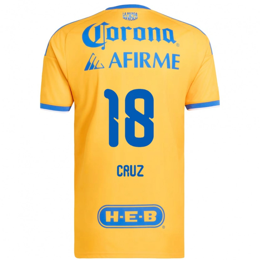 Danxen Criança Camisola Belen Cruz #18 Amarelo Azul Principal 2026/27 Camisa Brasil