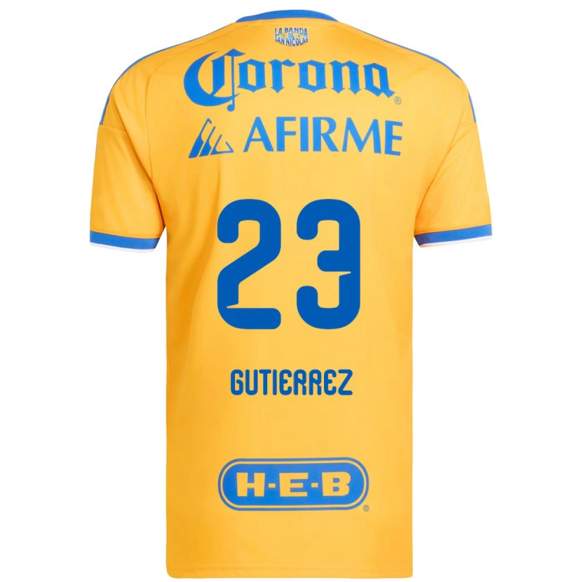 Danxen Criança Camisola Jana Gutierrez #23 Amarelo Azul Principal 2026/27 Camisa Brasil