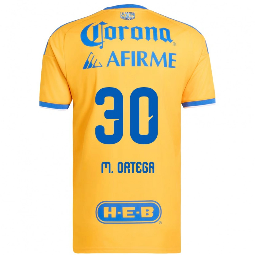 Danxen Criança Camisola Miguel Ortega #30 Amarelo Azul Principal 2026/27 Camisa Brasil