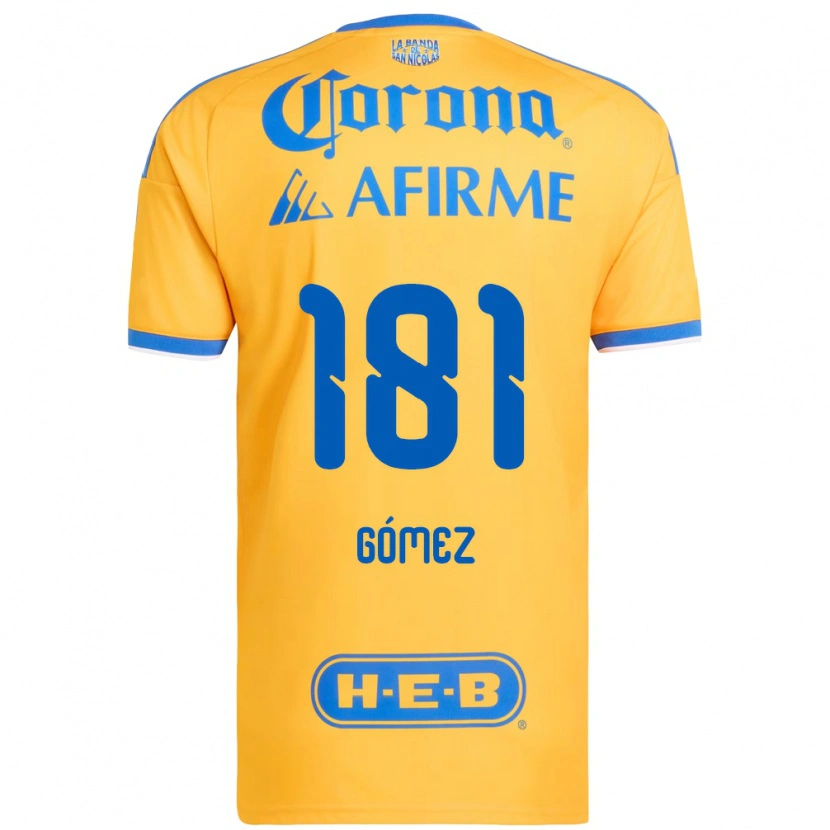 Danxen Criança Camisola Luis Gómez #181 Amarelo Azul Principal 2026/27 Camisa Brasil