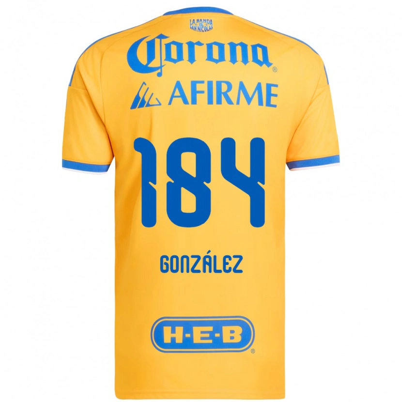 Danxen Criança Camisola Erick González #184 Amarelo Azul Principal 2026/27 Camisa Brasil