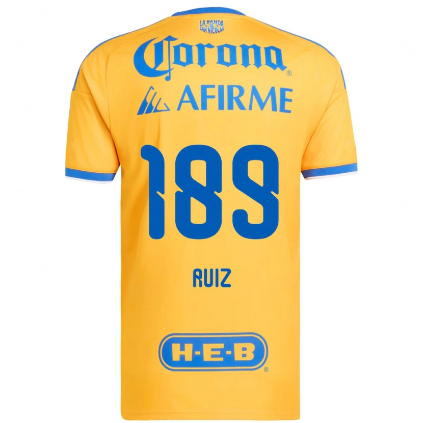 Danxen Criança Camisola Óscar Ruiz #189 Amarelo Azul Principal 2026/27 Camisa Brasil