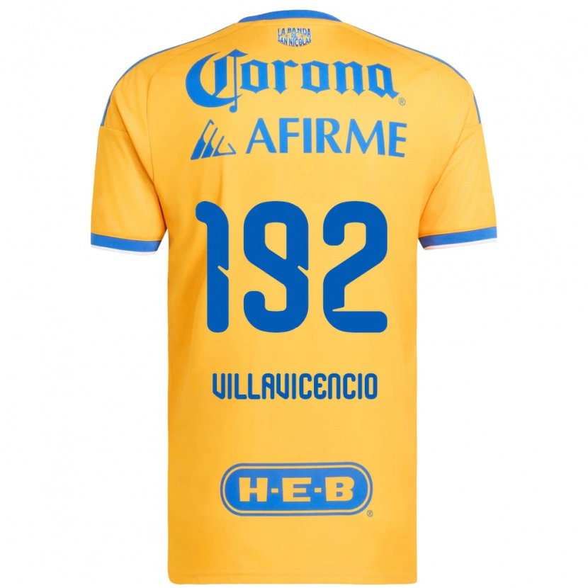 Danxen Criança Camisola Edgar Villavicencio #192 Amarelo Azul Principal 2026/27 Camisa Brasil