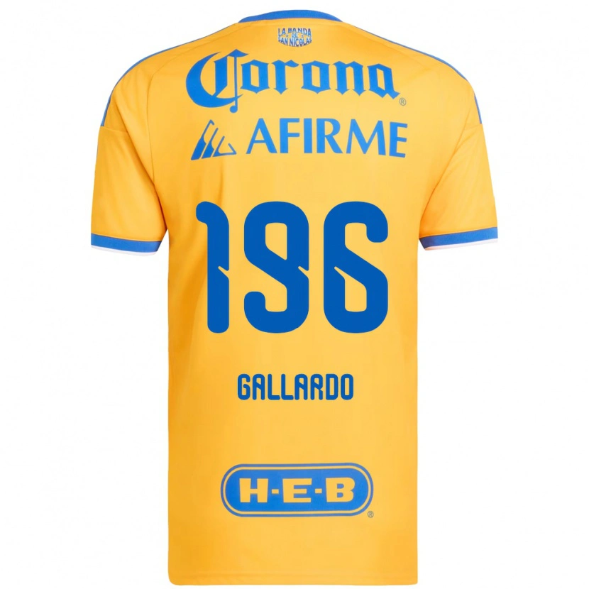 Danxen Criança Camisola Gael Gallardo #196 Amarelo Azul Principal 2026/27 Camisa Brasil
