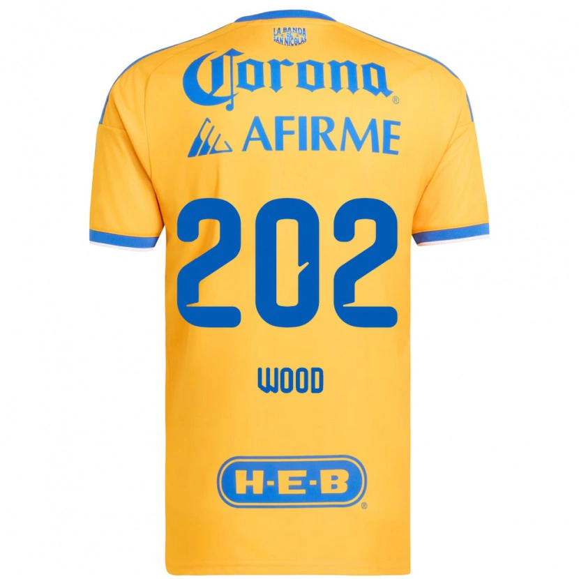 Danxen Criança Camisola Yael Wood #202 Amarelo Azul Principal 2026/27 Camisa Brasil