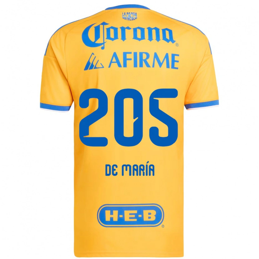 Danxen Criança Camisola Antonio De María Y Campos #205 Amarelo Azul Principal 2026/27 Camisa Brasil