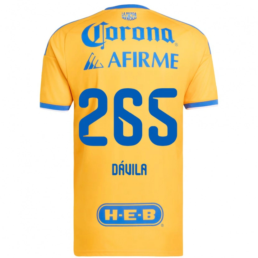 Danxen Criança Camisola Emiliano Dávila #265 Amarelo Azul Principal 2026/27 Camisa Brasil