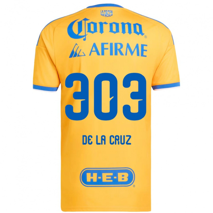 Danxen Criança Camisola Erick De La Cruz #303 Amarelo Azul Principal 2026/27 Camisa Brasil