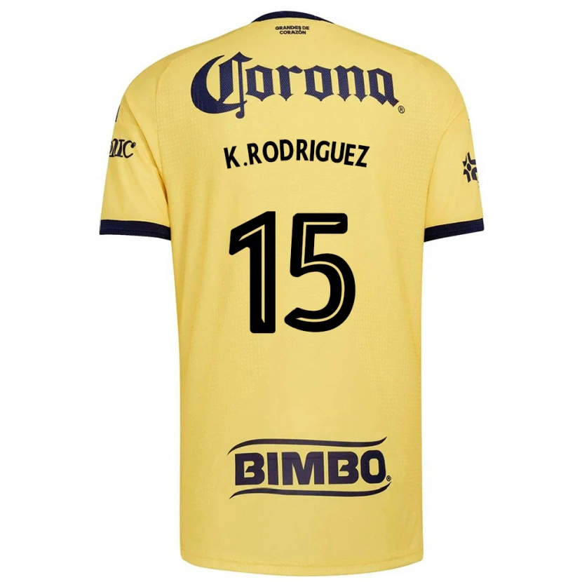 Danxen Criança Camisola Kimberly Rodriguez #15 Amarelo Vermelho Preto Principal 2026/27 Camisa Brasil