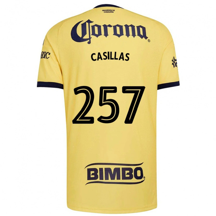 Danxen Criança Camisola Iván Casillas #257 Amarelo Vermelho Preto Principal 2026/27 Camisa Brasil