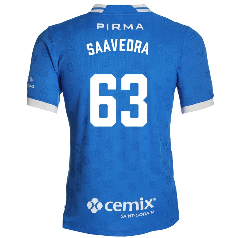 Danxen Criança Camisola Ángel Saavedra #63 Azul Branco Vermelho Principal 2026/27 Camisa Brasil