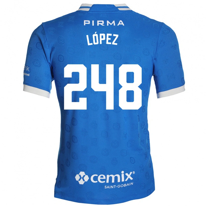 Danxen Criança Camisola Ernesto López #248 Azul Branco Vermelho Principal 2026/27 Camisa Brasil