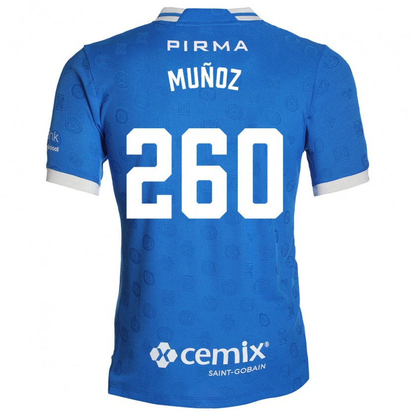 Danxen Criança Camisola Diego Muñoz #260 Azul Branco Vermelho Principal 2026/27 Camisa Brasil