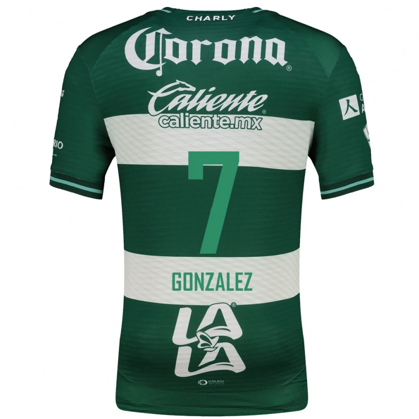 Danxen Criança Camisola Diego González #7 Verde Branco Principal 2026/27 Camisa Brasil