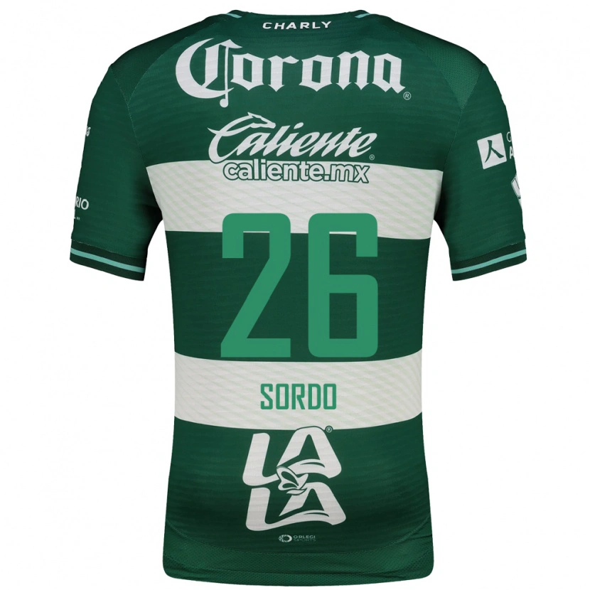Danxen Criança Camisola Ramiro Sordo #26 Verde Branco Principal 2026/27 Camisa Brasil