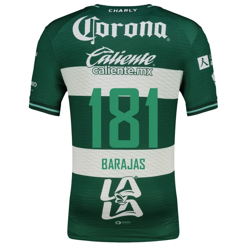 Danxen Criança Camisola Sergio Barajas #181 Verde Branco Principal 2026/27 Camisa Brasil