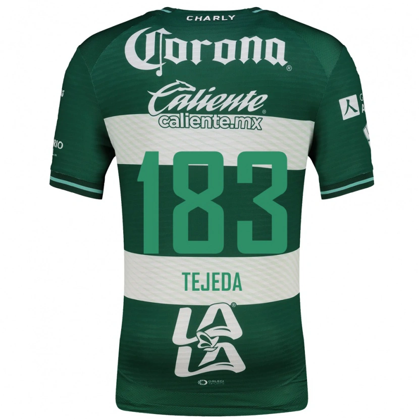 Danxen Criança Camisola Juan Tejeda #183 Verde Branco Principal 2026/27 Camisa Brasil