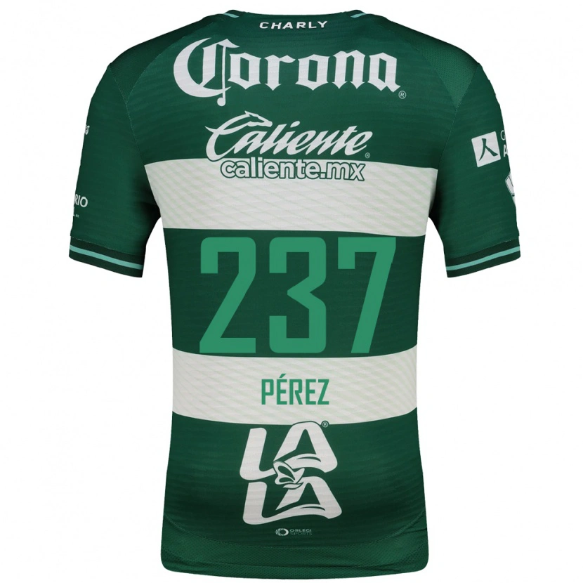 Danxen Criança Camisola Jairo Pérez #237 Verde Branco Principal 2026/27 Camisa Brasil